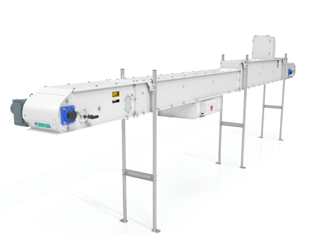 Trough chain conveyor AHKA Conveying system Bühler Group